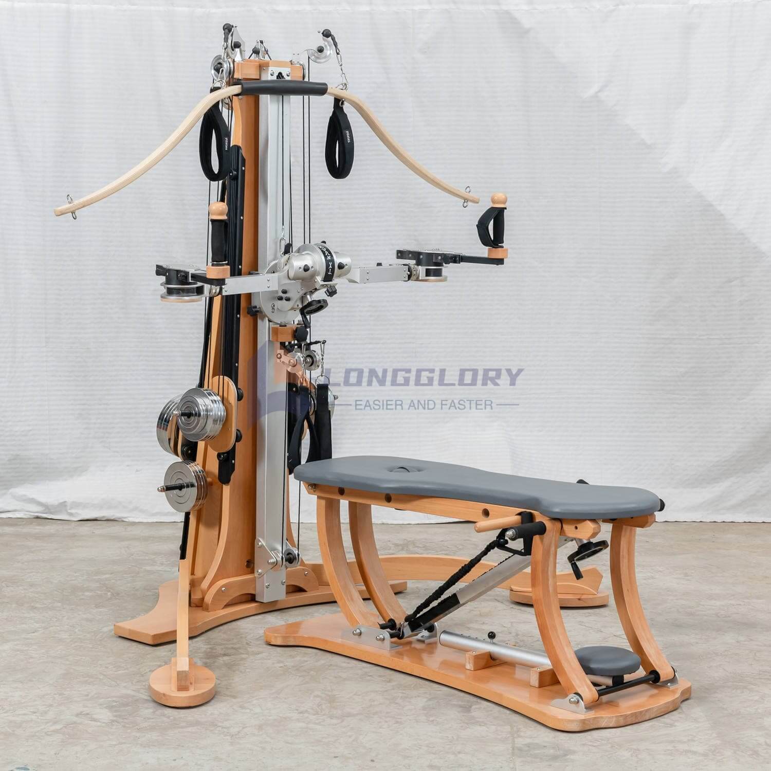 Beech Pilates Tower Reformer med remskive